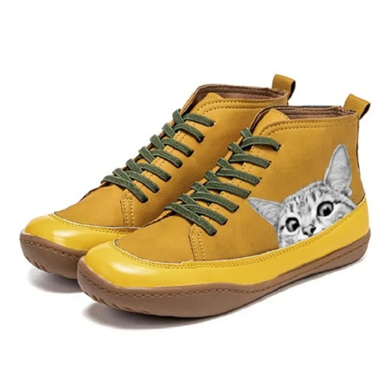 Von Katzen inspirierte Stiefel