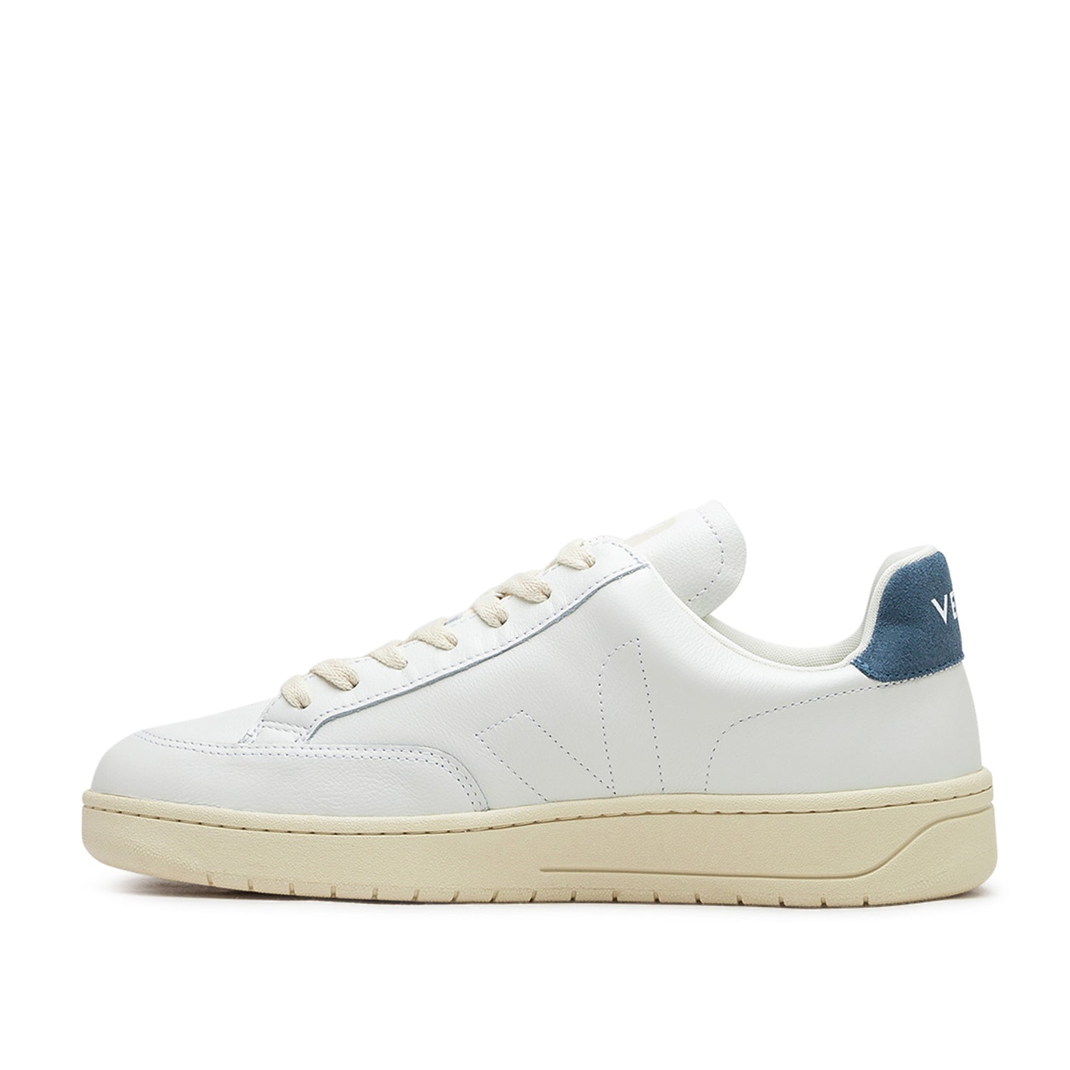 V-12 Stitch O.T. Leder-Sneaker (Weiß / Blau)