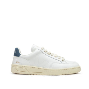 Damen V-12 Stitch O.T. Leder-Sneaker (Weiß / Blau)