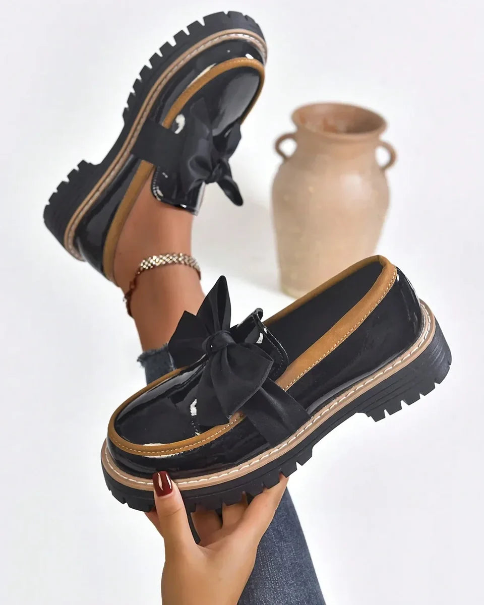 Valerie Bow Plateau-Loafer