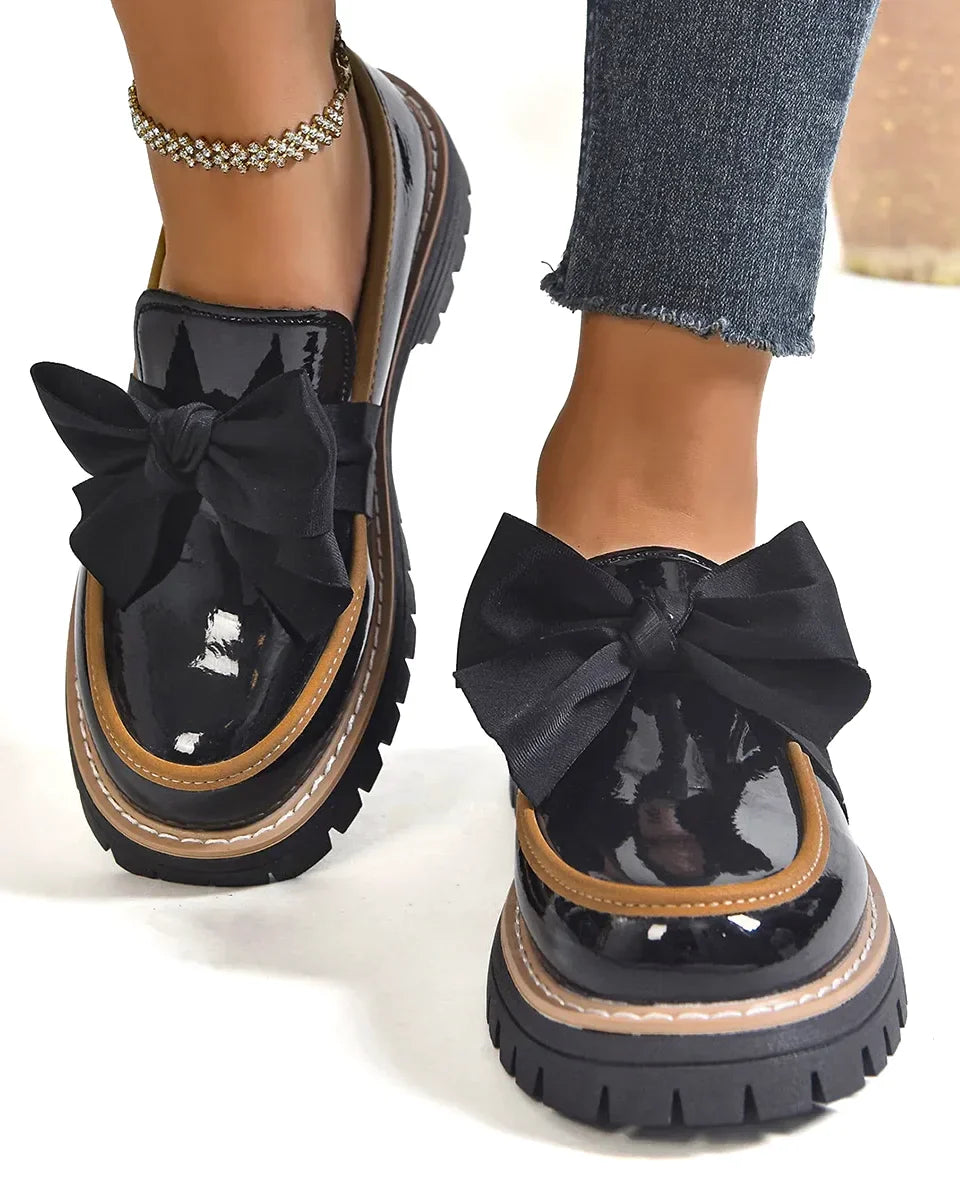 Valerie Bow Plateau-Loafer