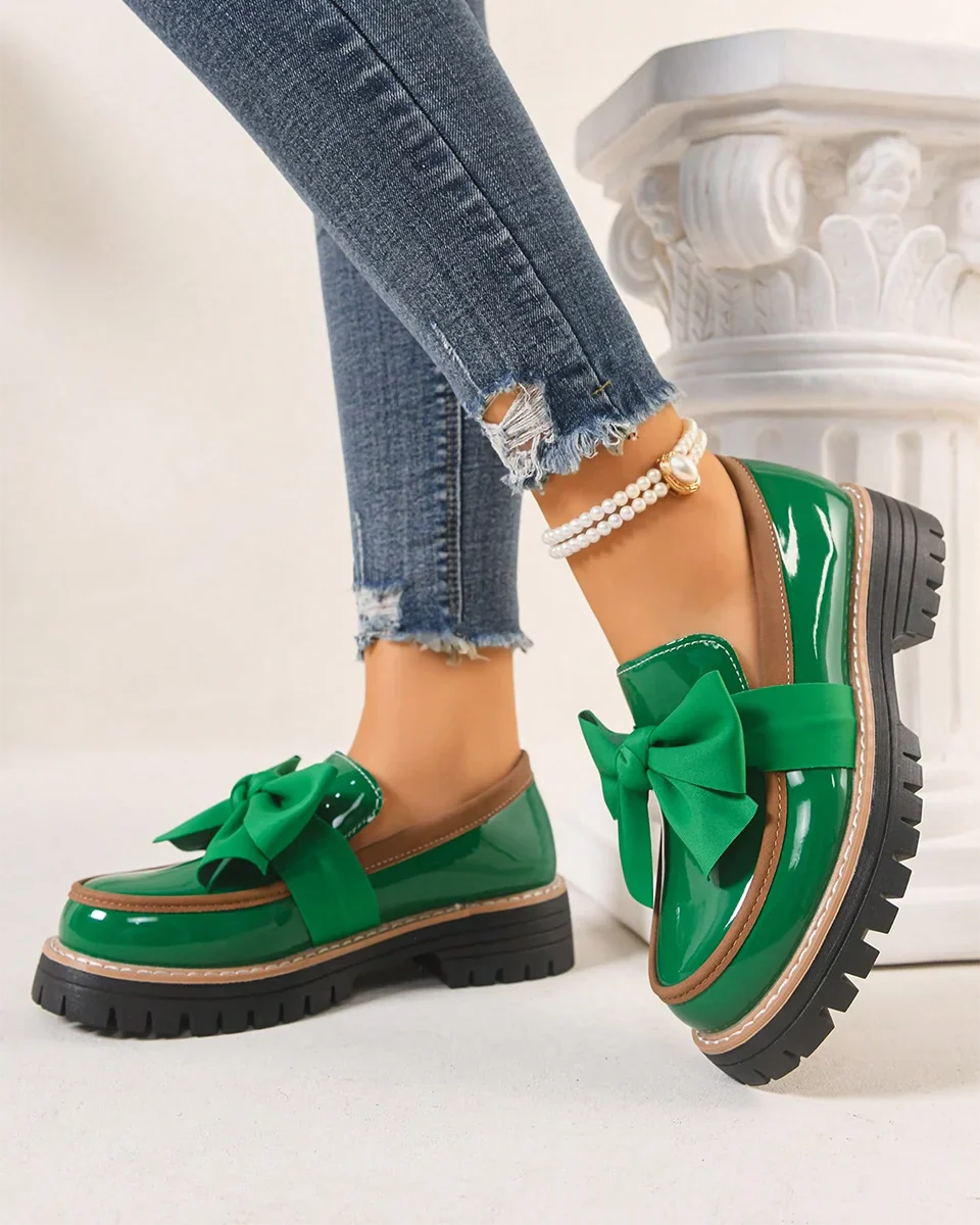 Valerie Bow Plateau-Loafer