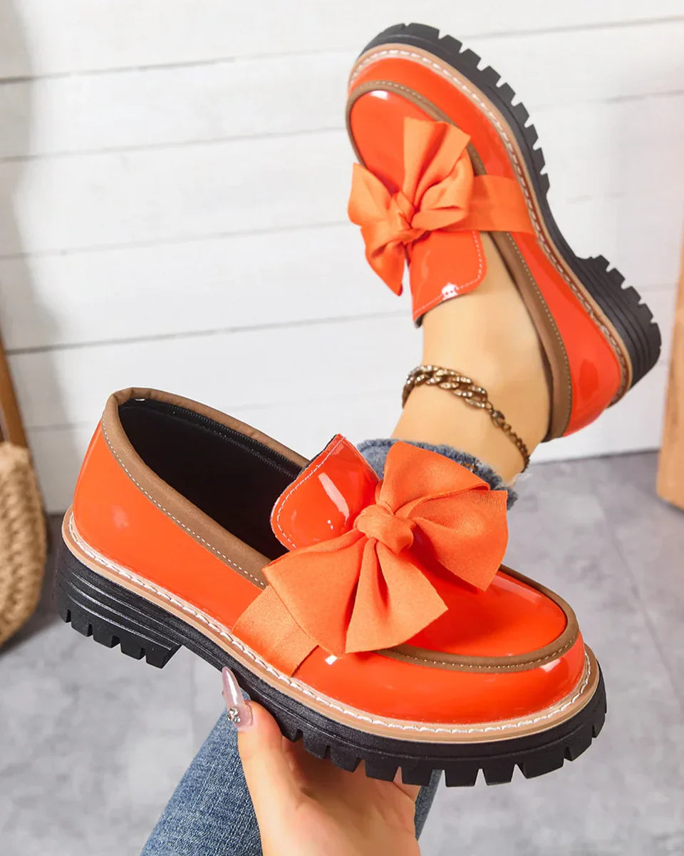 Valerie Bow Plateau-Loafer