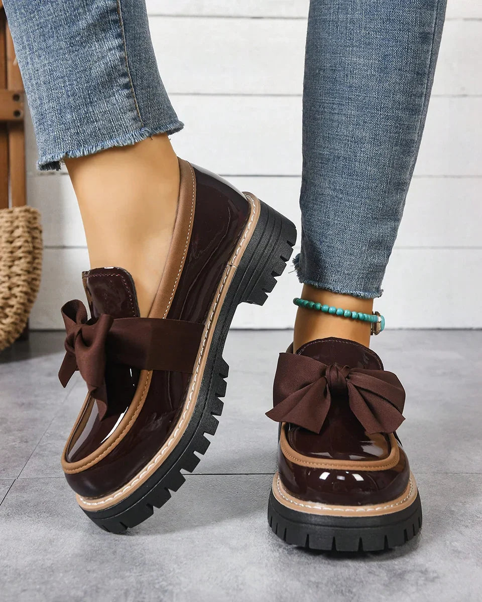Valerie Bow Plateau-Loafer