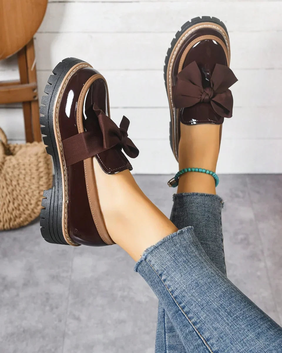 Valerie Bow Plateau-Loafer