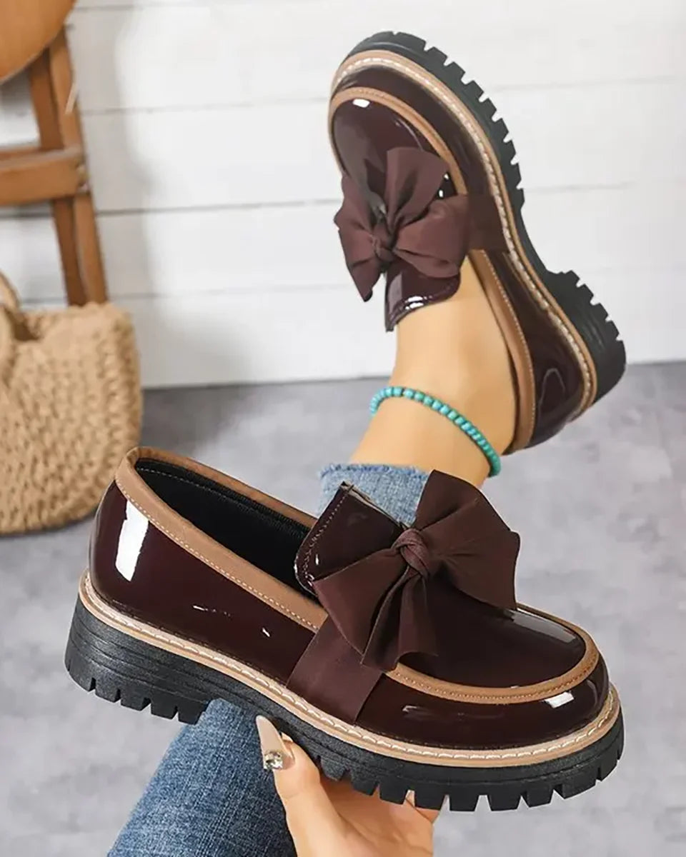 Valerie Bow Plateau-Loafer