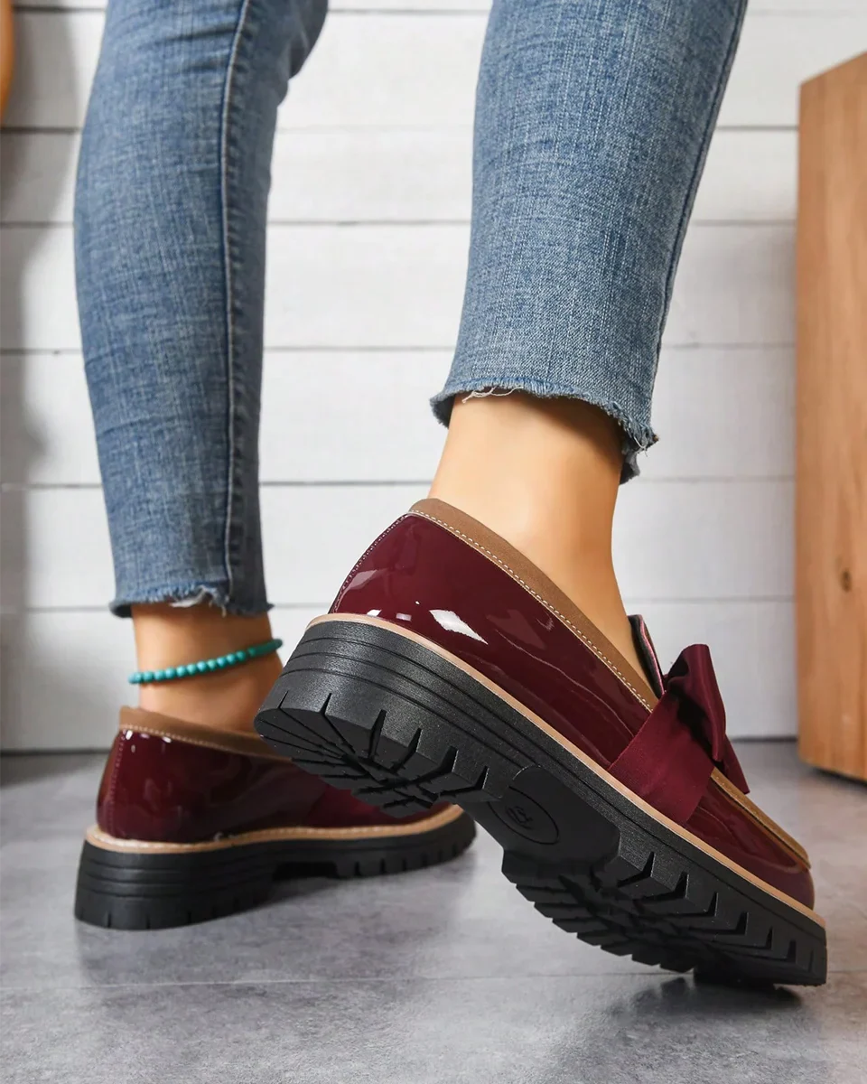 Valerie Bow Plateau-Loafer