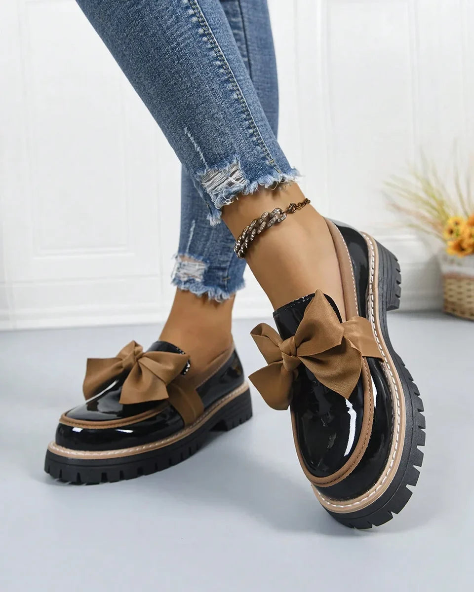 Valerie Bow Plateau-Loafer