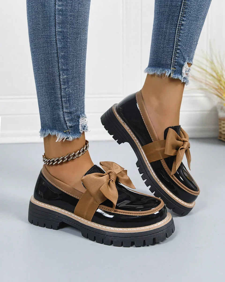 Valerie Bow Plateau-Loafer