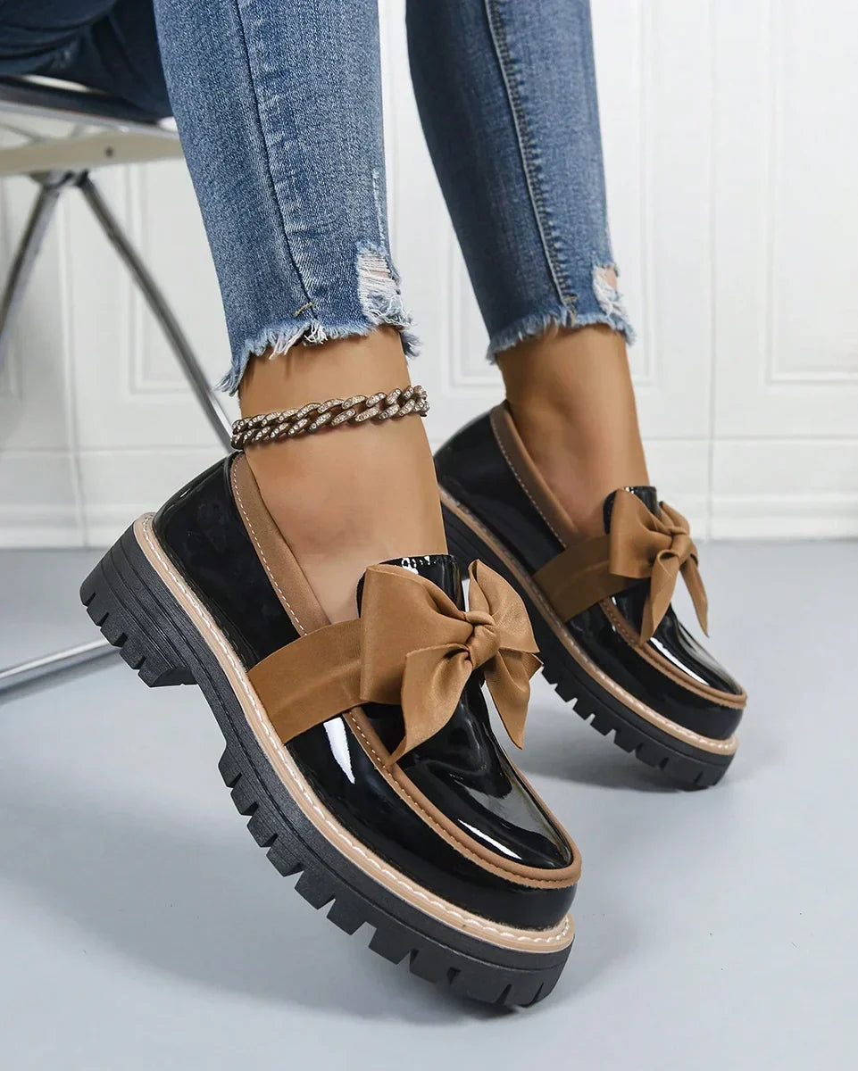 Valerie Bow Plateau-Loafer