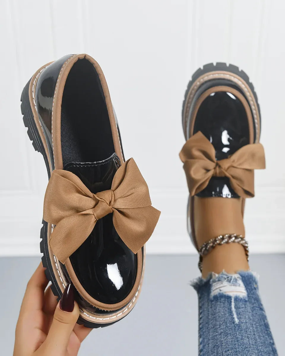 Valerie Bow Plateau-Loafer