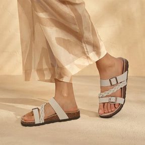 Arden Geflochtene Kork-Komfortsandalen