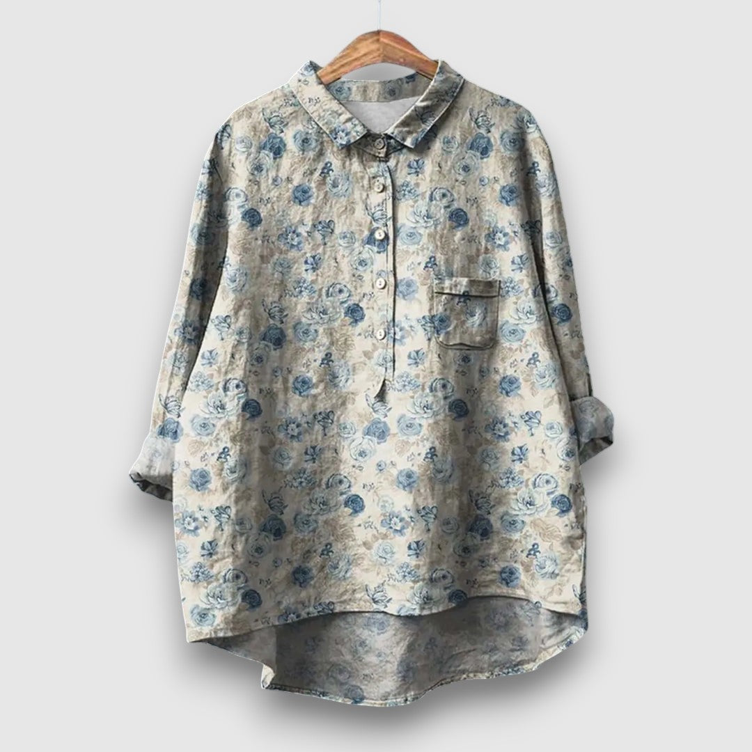 Elegante Bluse mit Blumenmuster