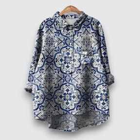 Elegante Bluse mit Blumenmuster