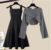 Elegantes Strickkleid-Set