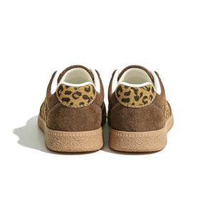 Samba Retro Braune Leoparden-Sneaker