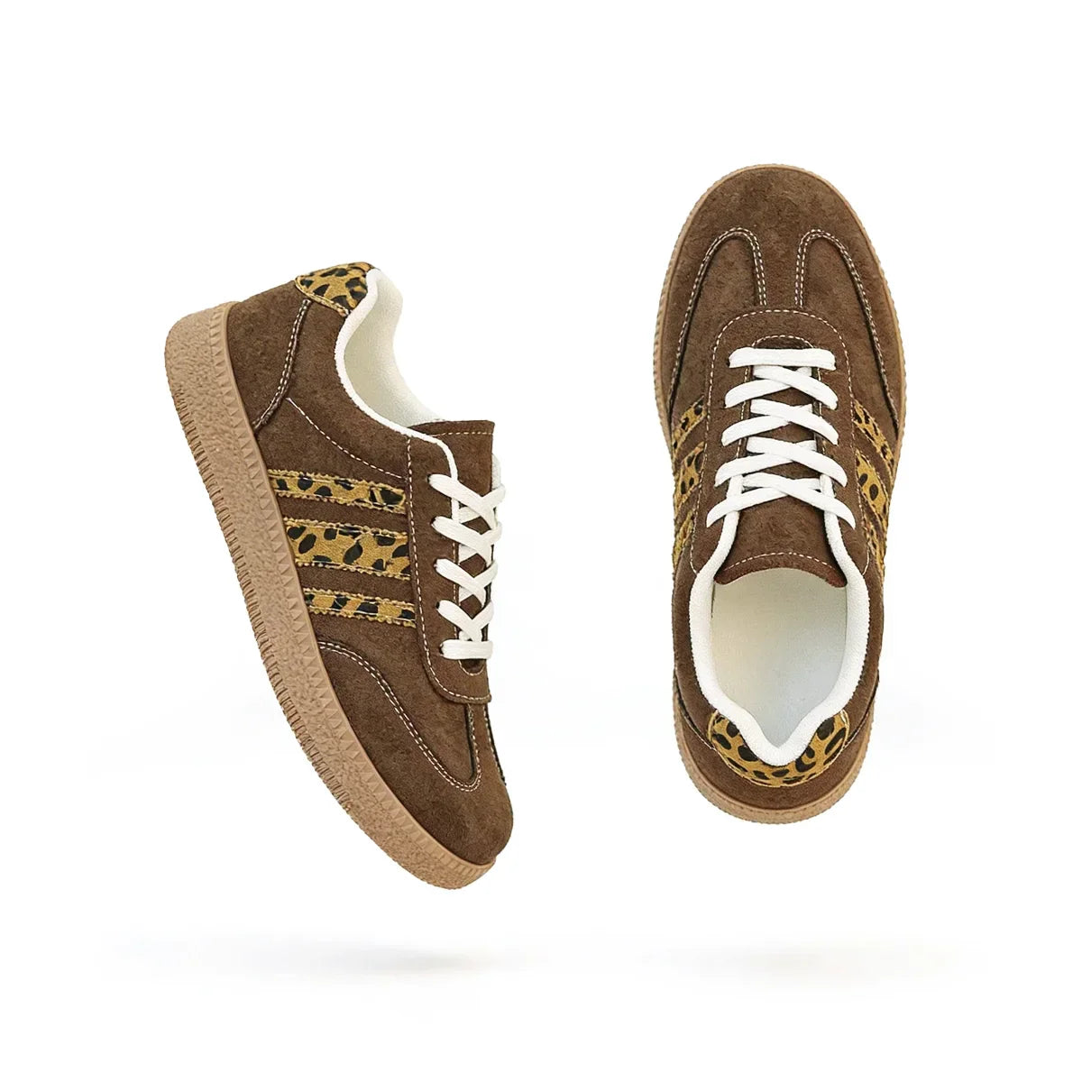 Samba Retro Braune Leoparden-Sneaker
