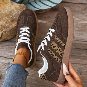 Samba Retro Braune Leoparden-Sneaker