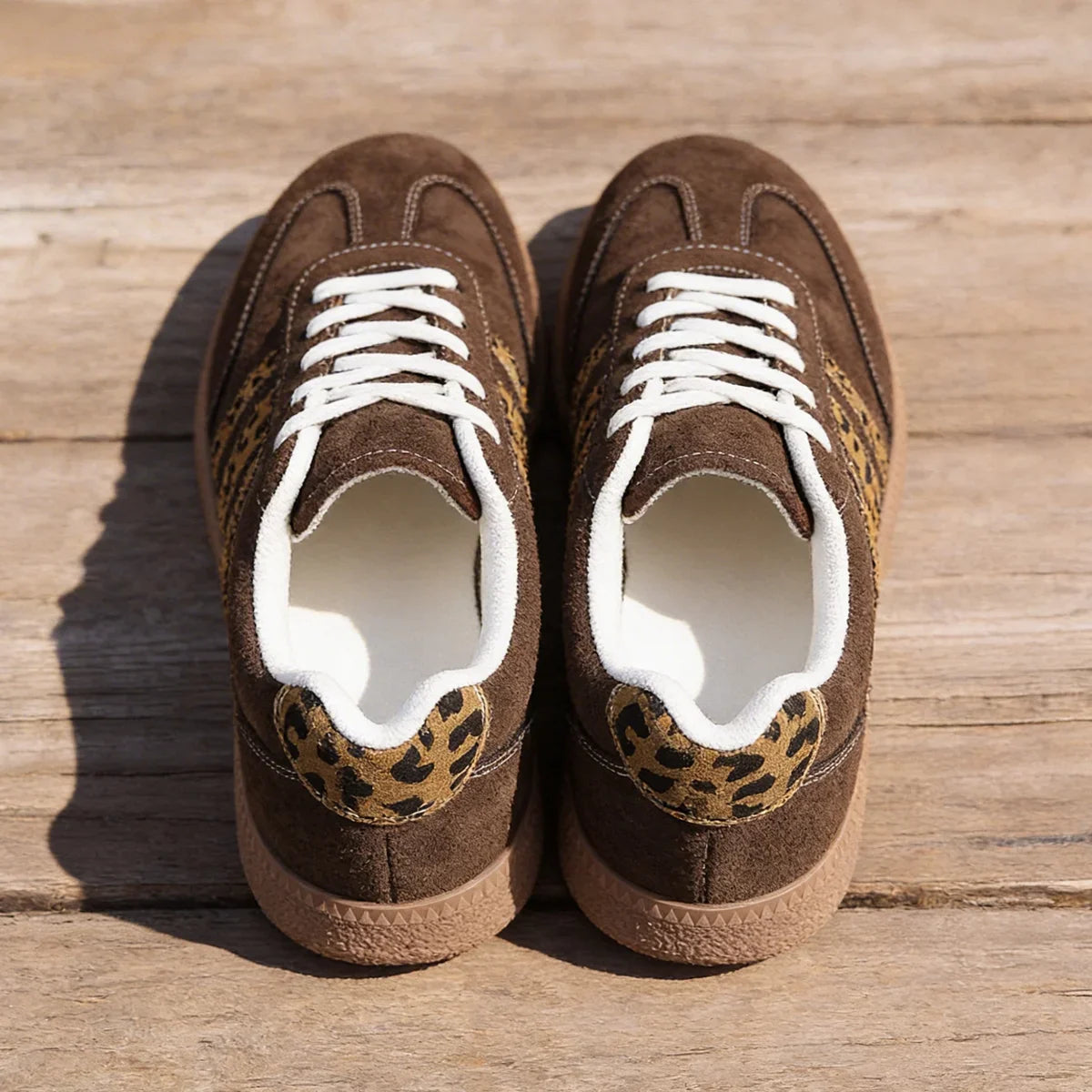 Samba Retro Braune Leoparden-Sneaker