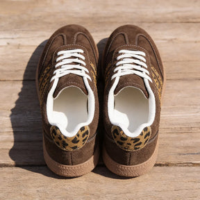 Samba Retro Braune Leoparden-Sneaker