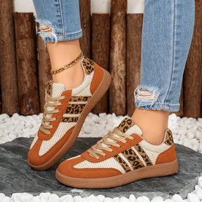 Samba Retro Braun/Beige Leopard-Sneaker