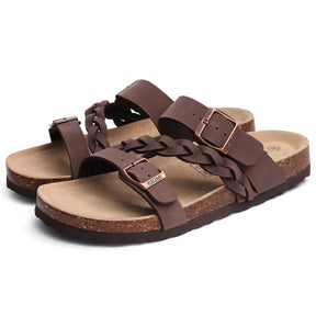 Arden Geflochtene Kork-Komfortsandalen