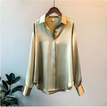 Damen-Satinbluse