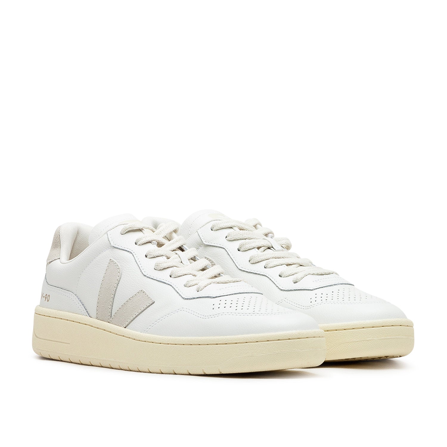 V-90 O.T. Leder-Sneaker (Grau / Weiß)