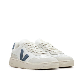 Damen V-90 O.T. Leder-Sneaker (Weiß / Blau / Beige)