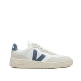 Damen V-90 O.T. Leder-Sneaker (Weiß / Blau / Beige)