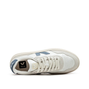 Damen V-90 O.T. Leder-Sneaker (Weiß / Blau / Beige)