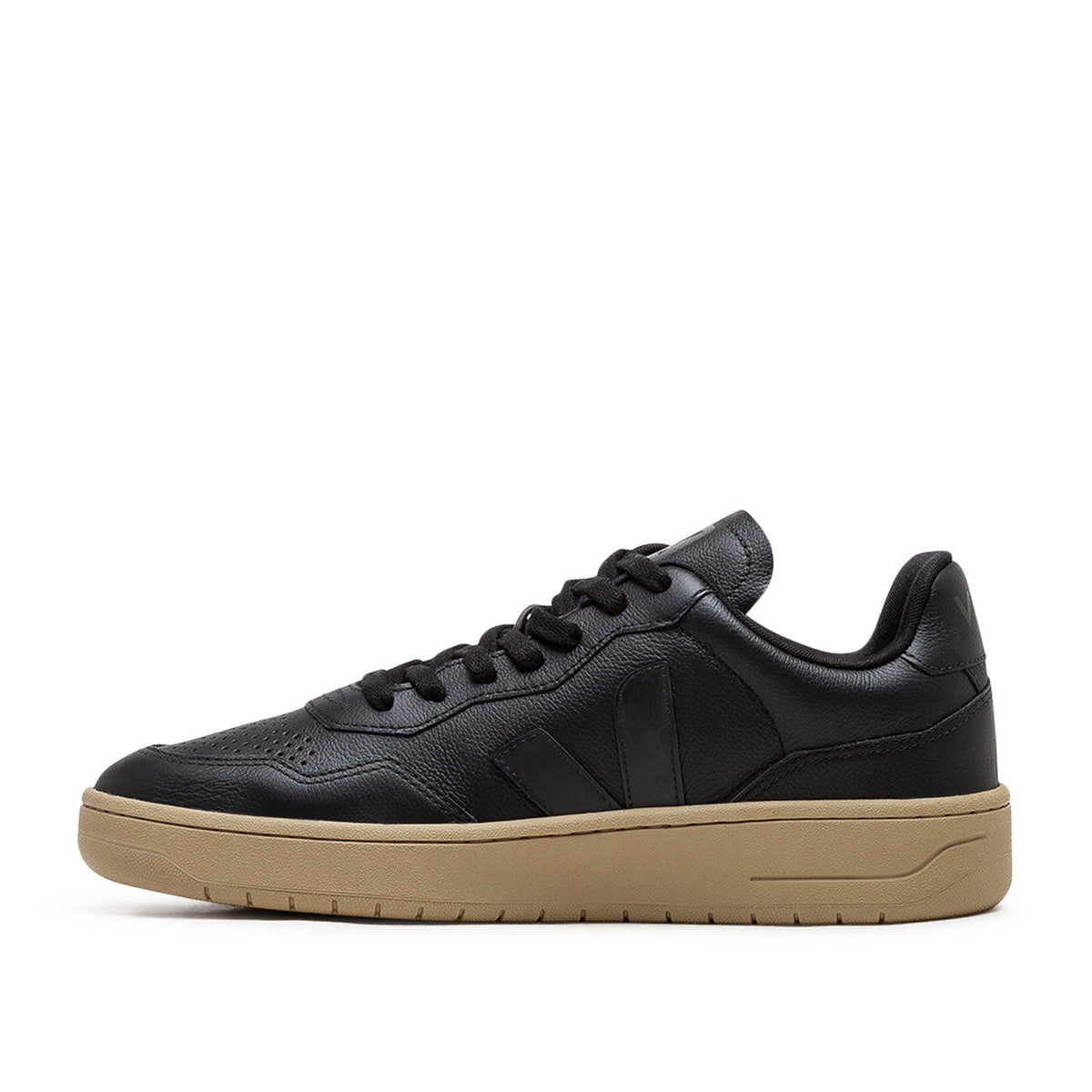 V-90 O.T. Leder-Sneakers (Schwarz)