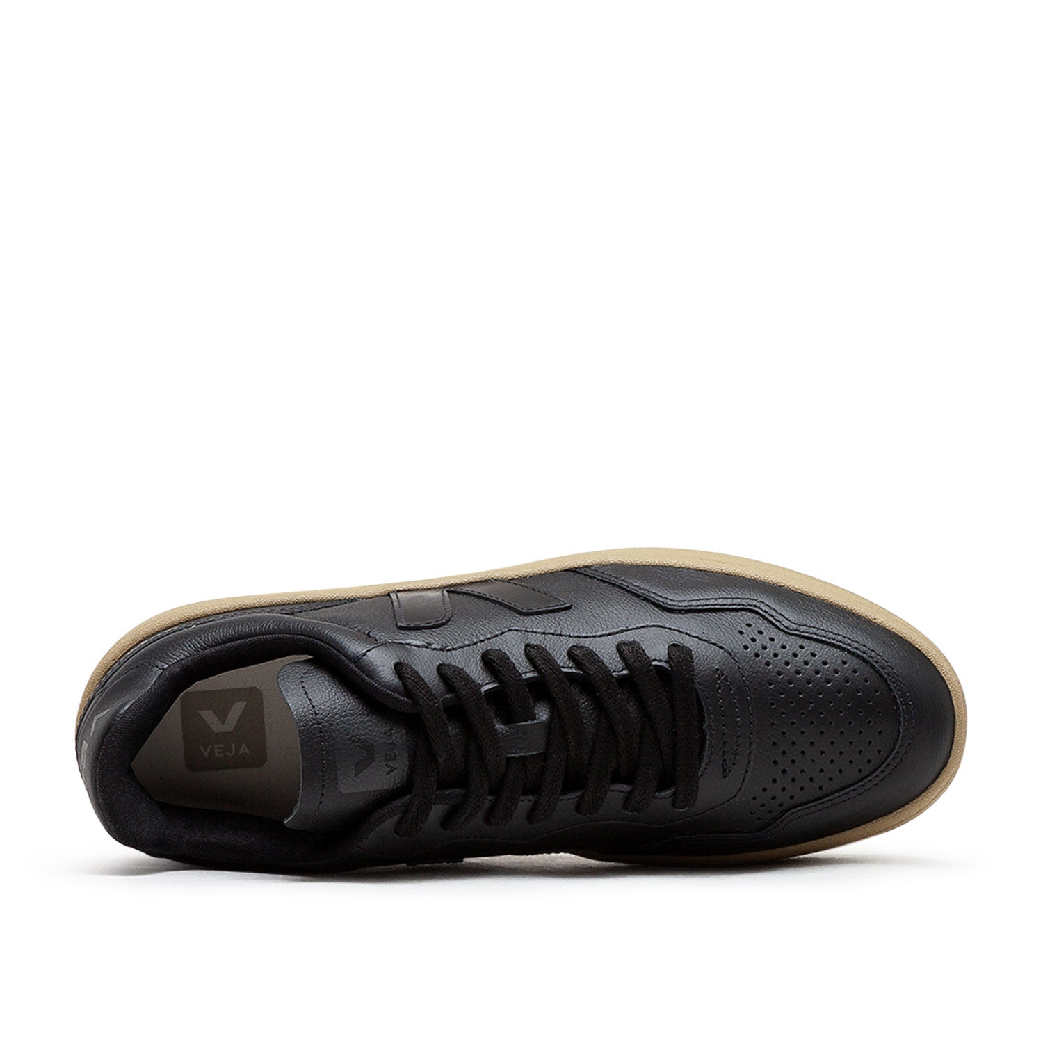 V-90 O.T. Leder-Sneakers (Schwarz)