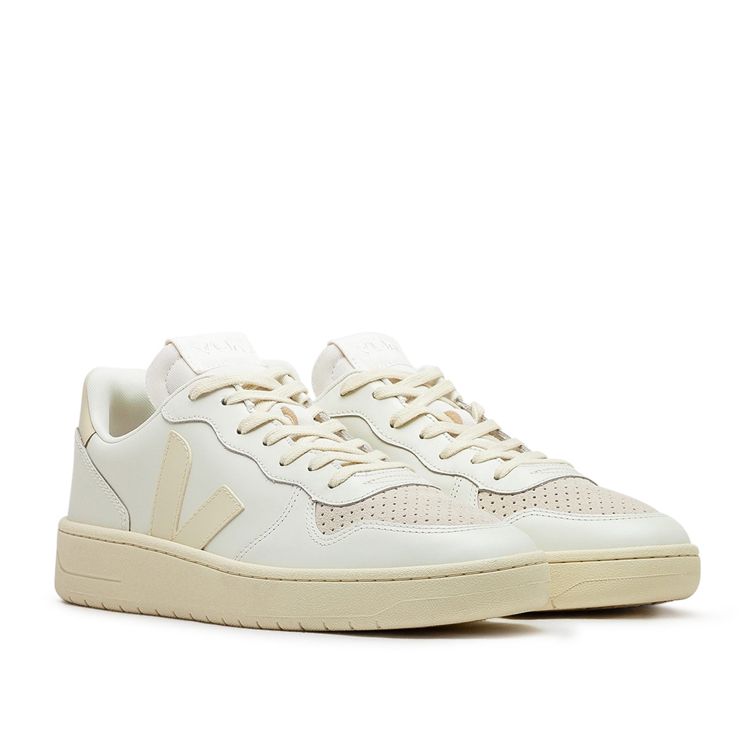 V-10 Prime Ledersneakers (Beige)