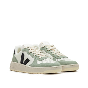 V-10 Prime Leather Damen-Sneaker (Beige / Grün / Schwarz)