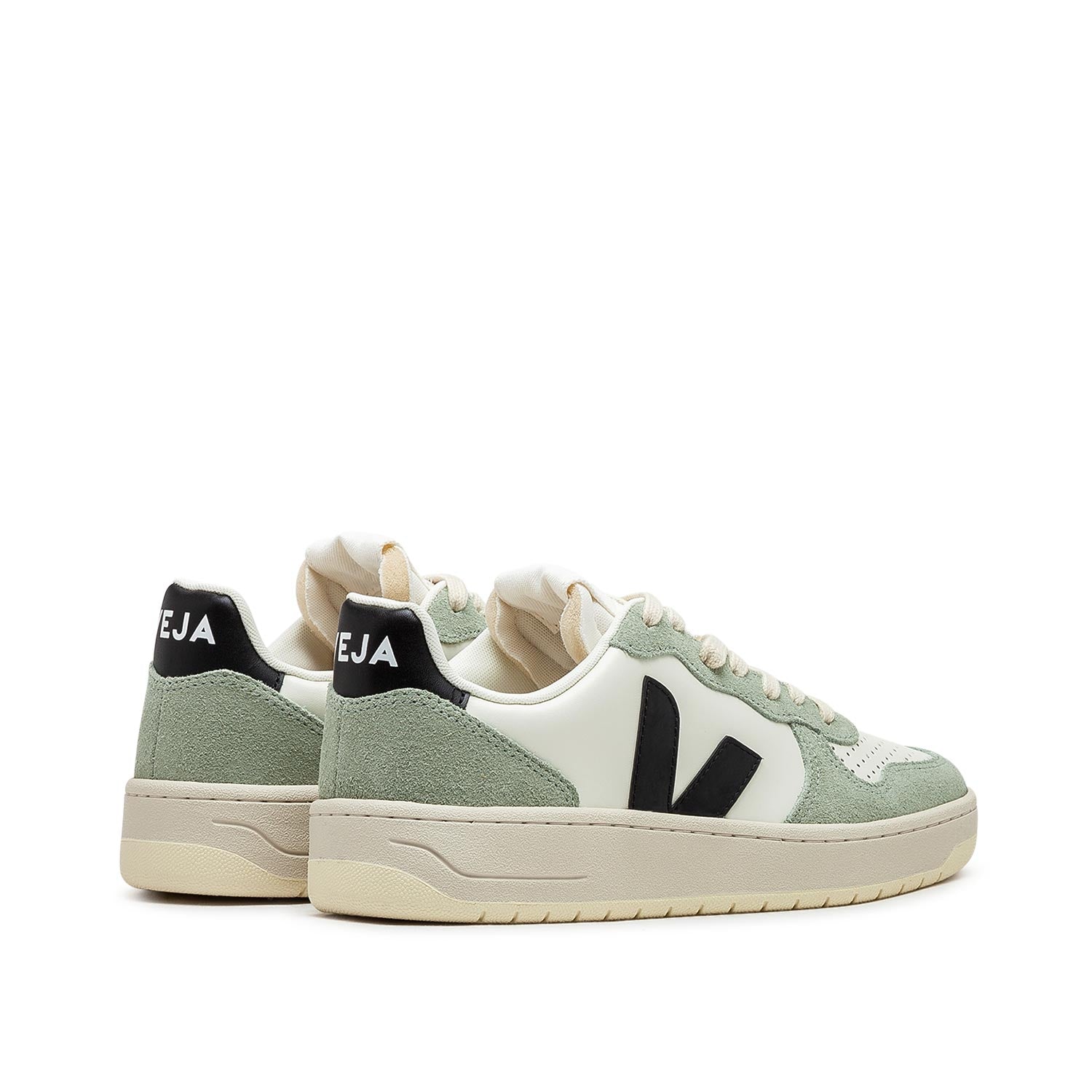 V-10 Prime Leather Damen-Sneaker (Beige / Grün / Schwarz)