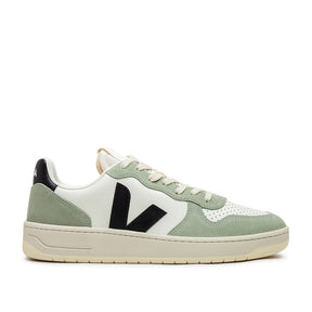 V-10 Prime Ledersneaker (Beige / Grün / Schwarz)