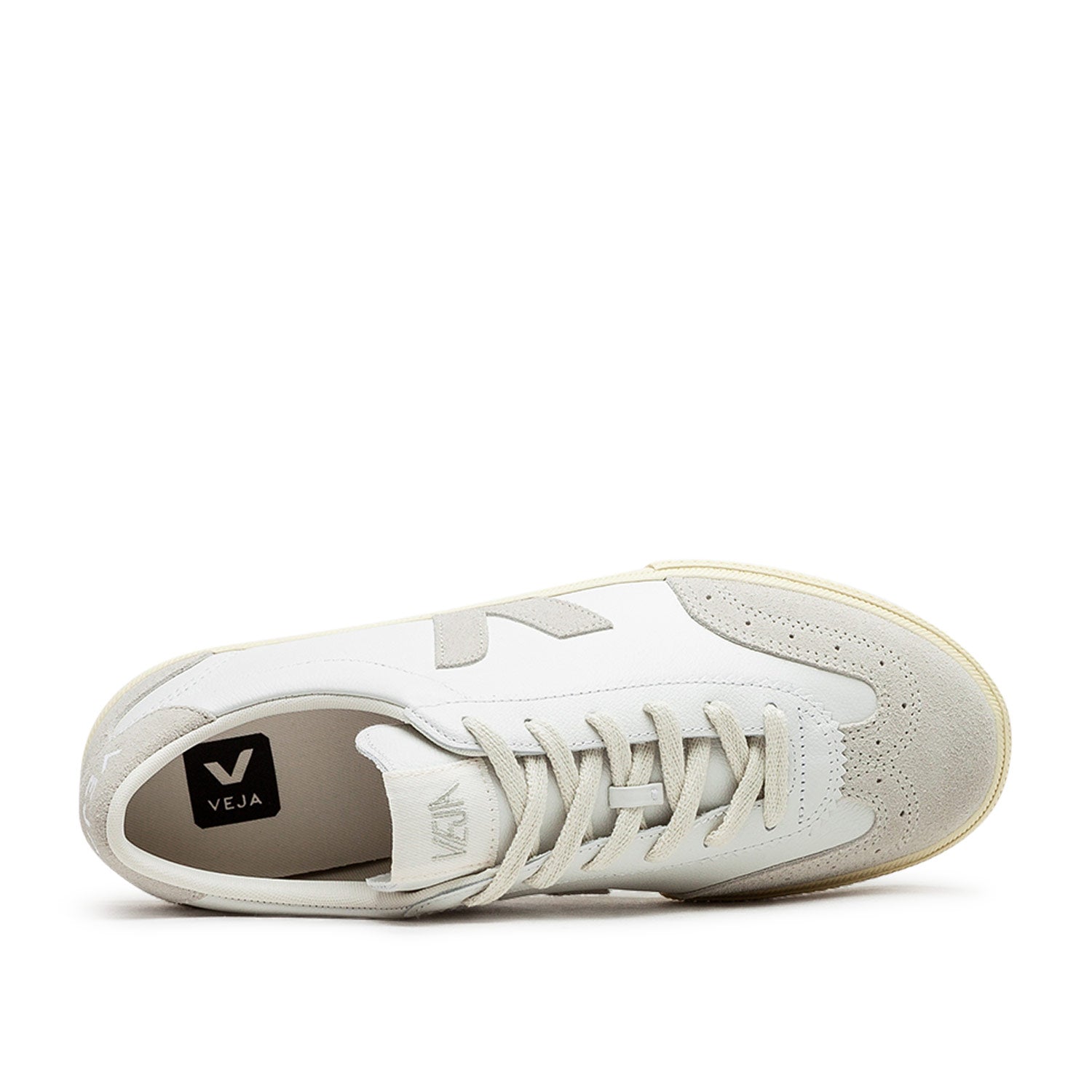 Volley O.T. Leder-Sneakers (Weiß / Beige)