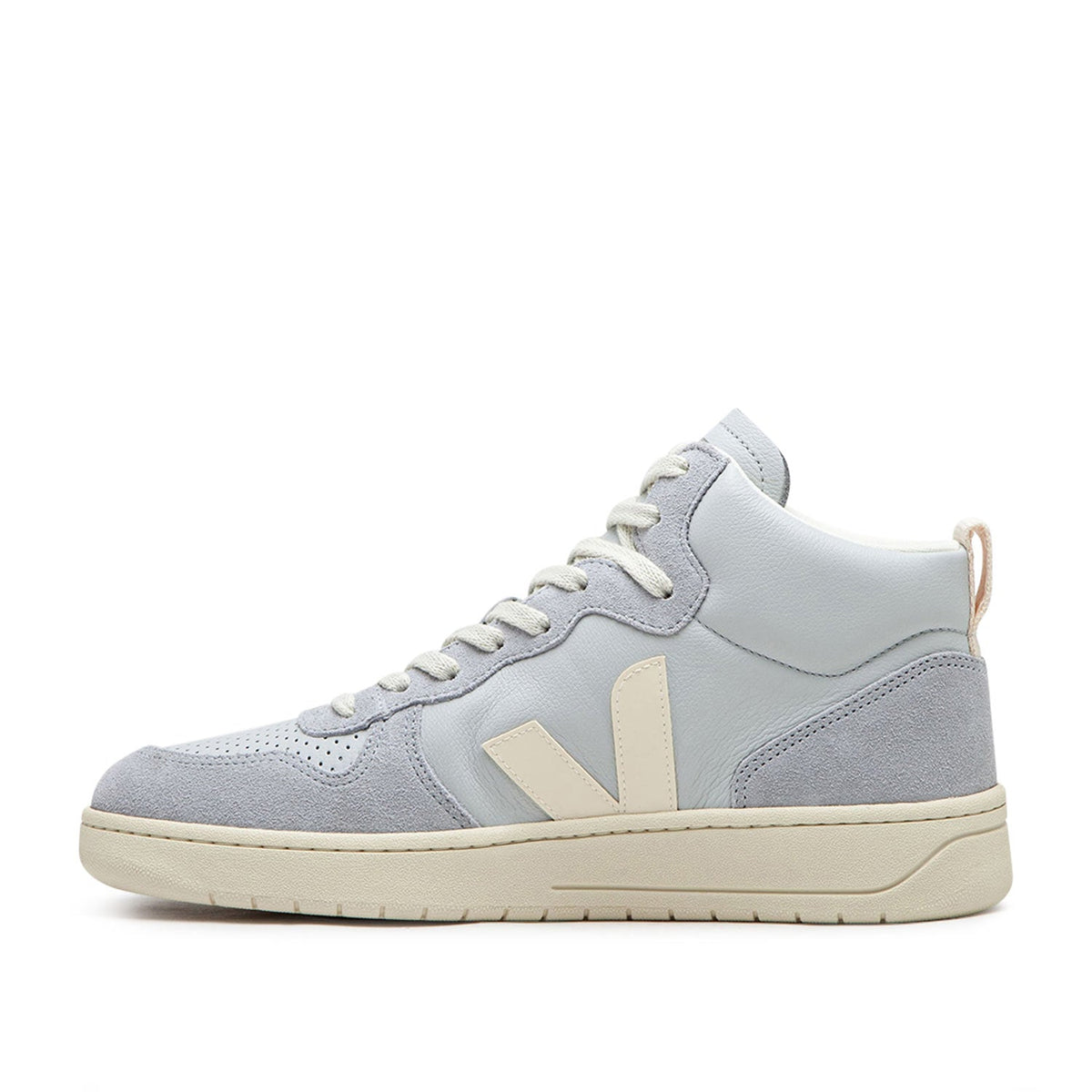 V-15 Leder-Sneaker (Grau / Cremefarben)
