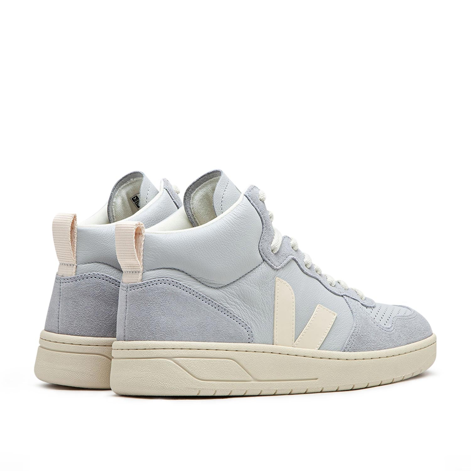 V-15 Leder-Sneaker (Grau / Cremefarben)