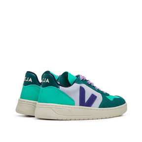 V-10 Leder-Sneaker für Damen (Blau / Weiß)