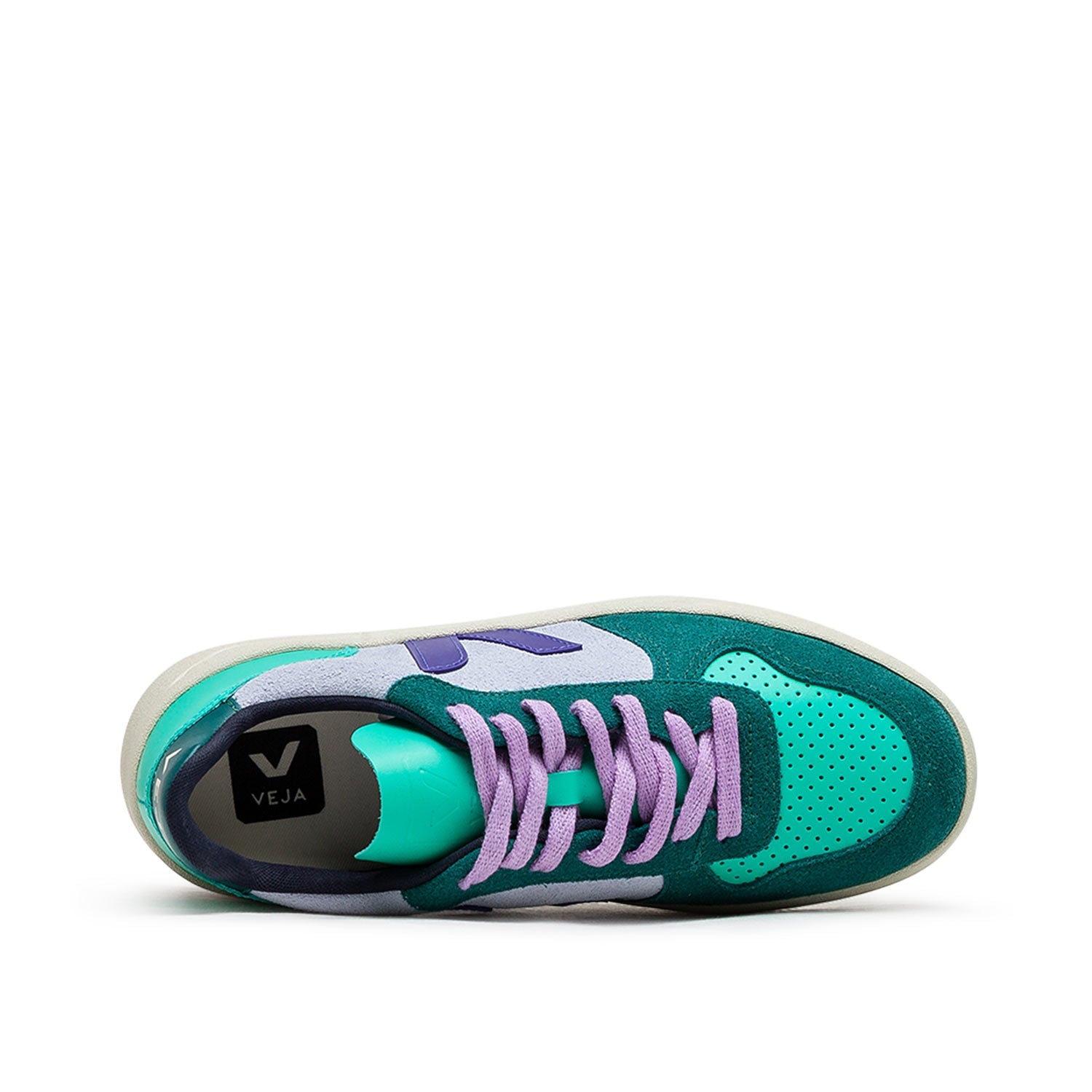 V-10 Leder-Sneaker für Damen (Blau / Weiß)