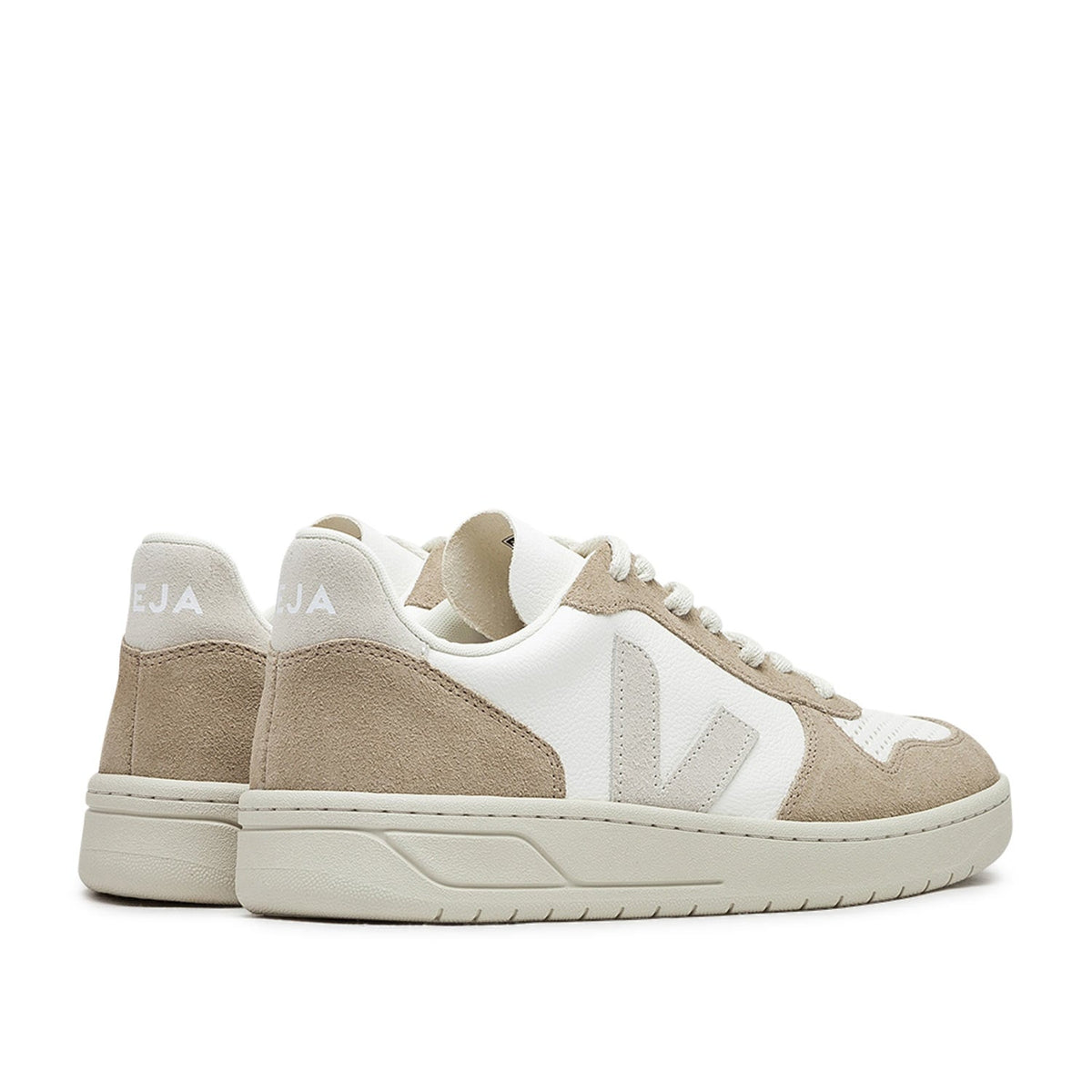 V-10 Leder-Sneakers (Beige / Braun)