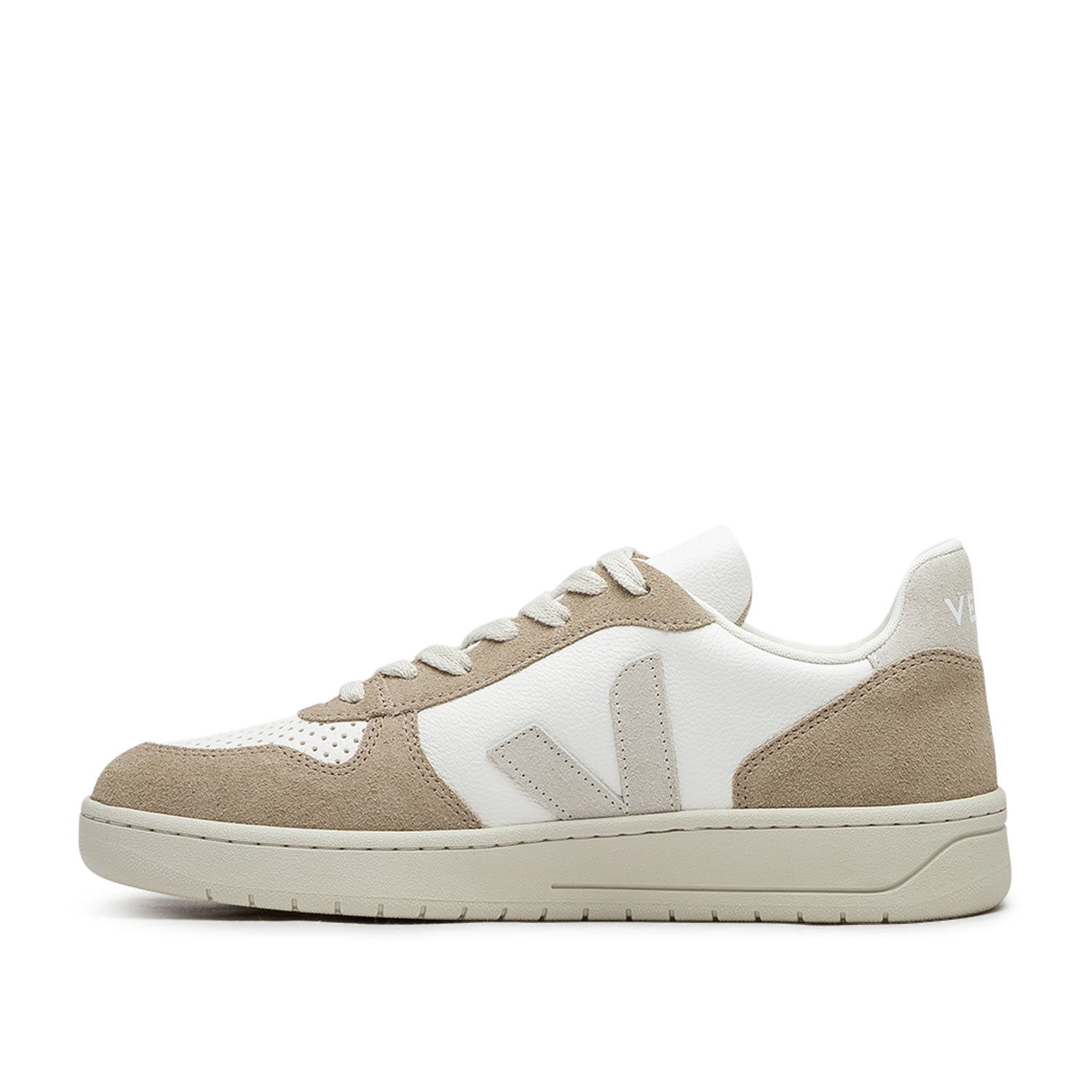 V-10 Leder-Sneakers (Beige / Braun)