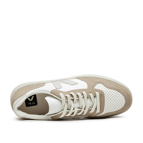 V-10 Leder-Sneakers (Beige / Braun)