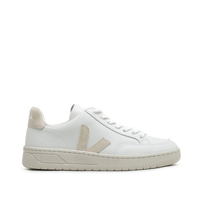 Damen-Sneakers V-12 aus Leder (Weiß / Beige)