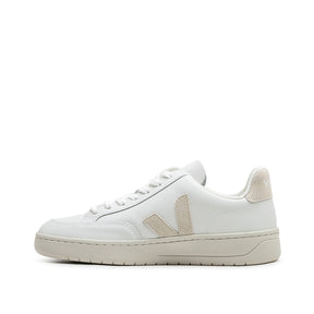 Damen-Sneakers V-12 aus Leder (Weiß / Beige)