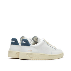Damen V-12 Stitch O.T. Leder-Sneaker (Weiß / Blau)