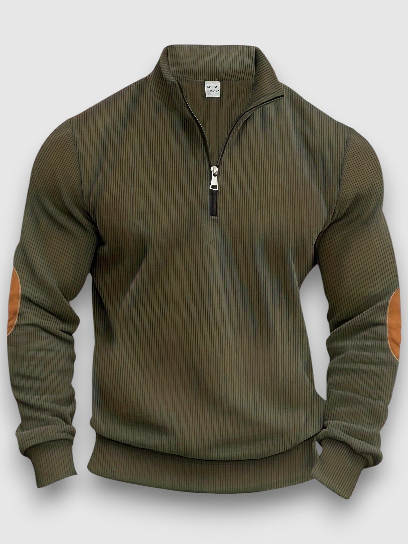 Eleganter Pullover mit halbem Reißverschluss