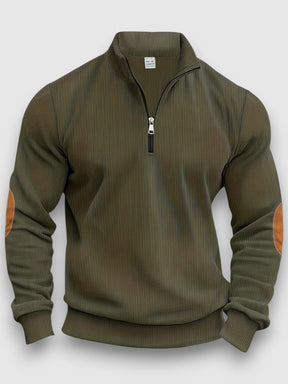 Eleganter Pullover mit halbem Reißverschluss
